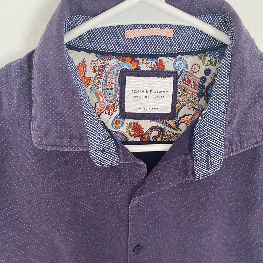 Denim & Flower Men's Purple Collar Shirt